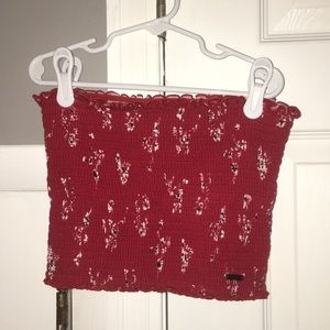 Hollister red tube top